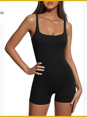 Slimming Jumpsuit Nylon Spandex Stretchy Romper Workout Vacation Summer
